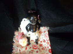 4'' OR 6" BLACK JOINTED 40S BISQUE AA DOLL 3 TOPKNOTS, UNDIES, JAPAN CHOICE